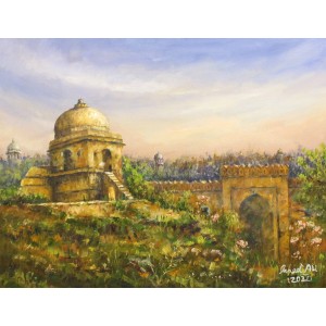 Fahad Ali, 22 x 28 Inch, Oil on Canvas, Citysscape Painting, AC-FAL-008
